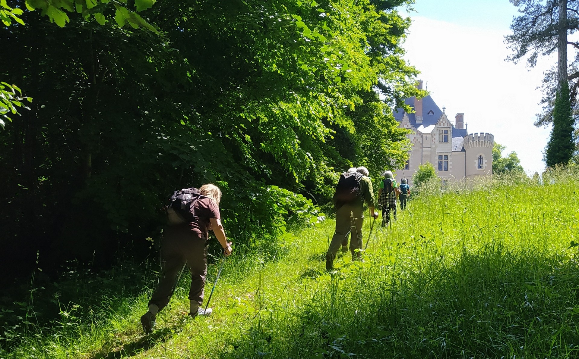 Nous remontons vers le château, ça grimpe !