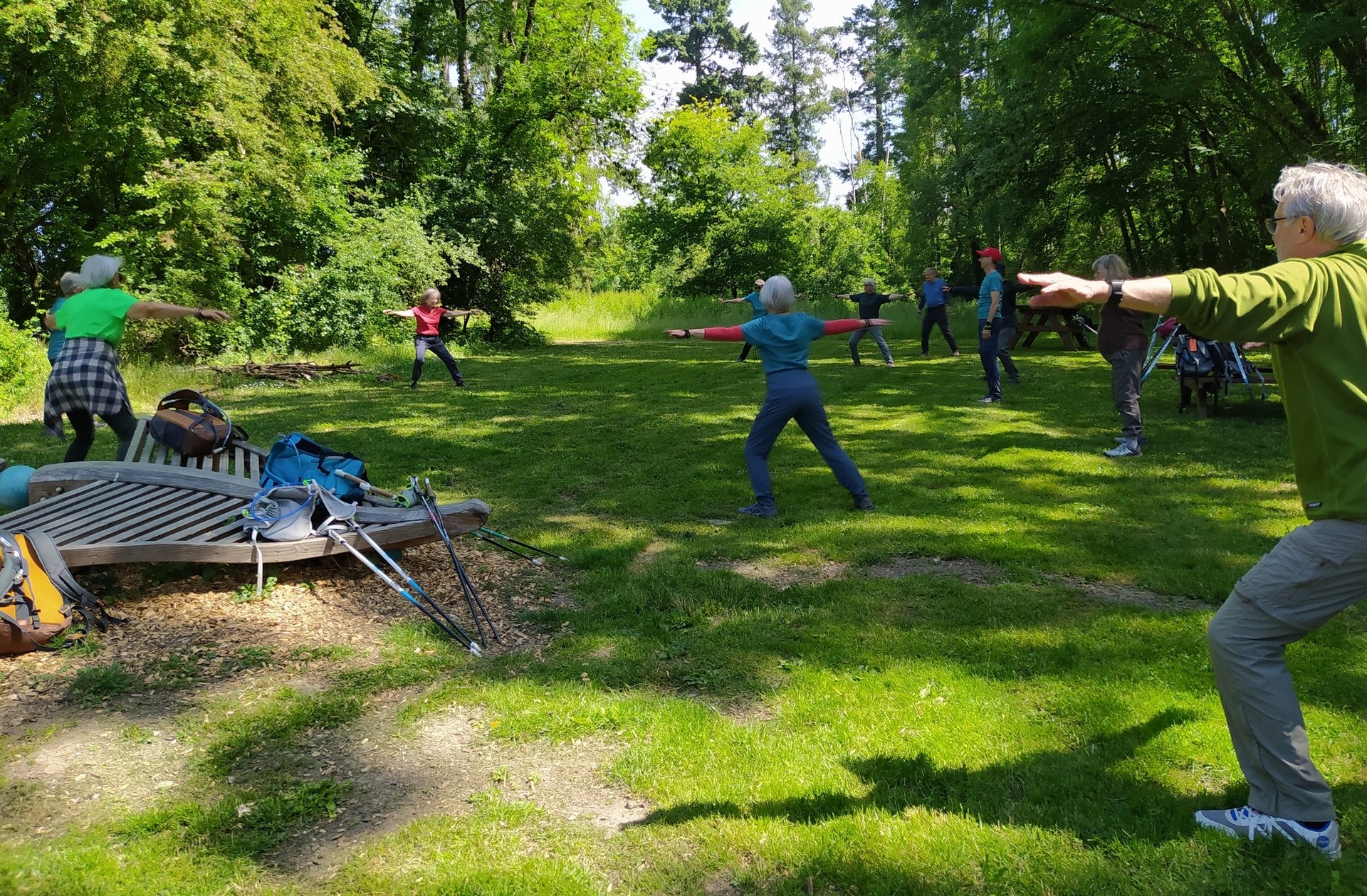 Exercices sur une aire de jeux