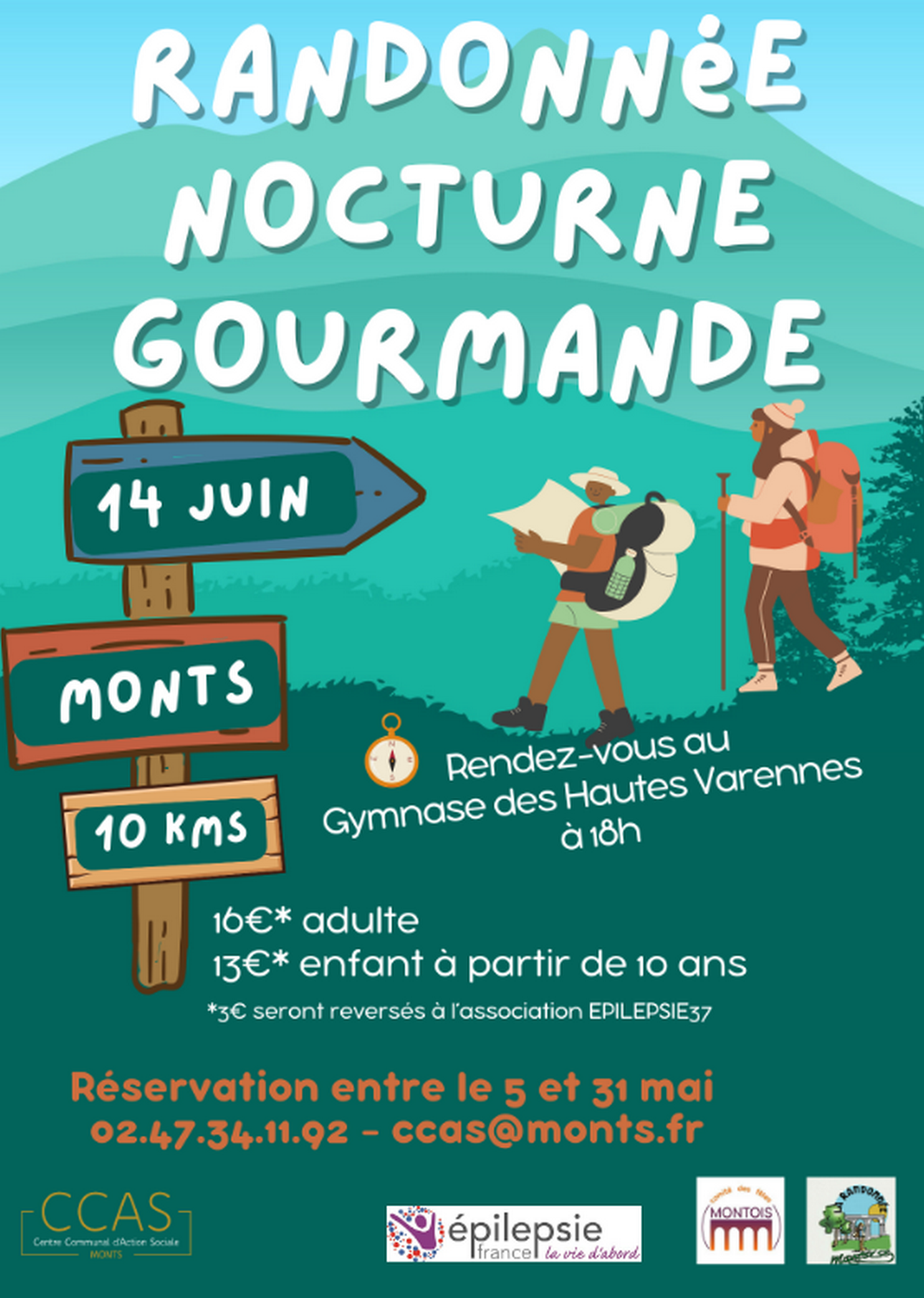 Randonnee nocturne a monts